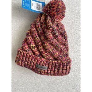 New Columbia Bundle Up Youth Knit Pom Pom Warm Winter‎ Beanie Hat Lining